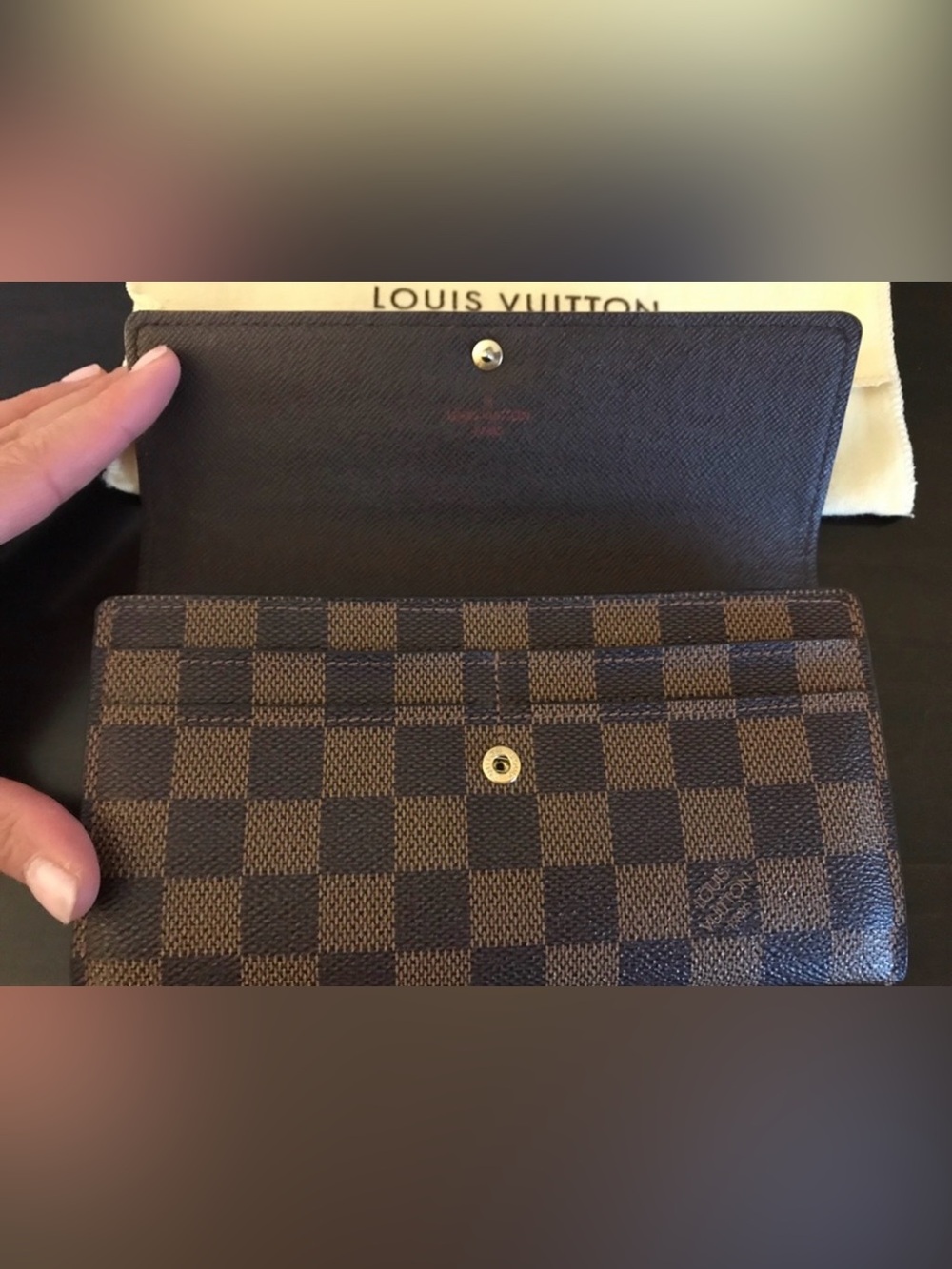LOUIS VUITTON 2012 French Haute Damier Ebene Wallet - Picture 2 of 14